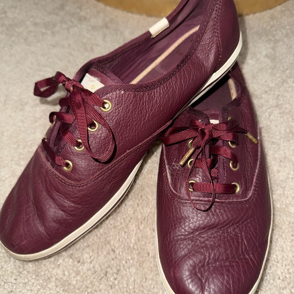 Women's Keds Burgundy Leather Shoes